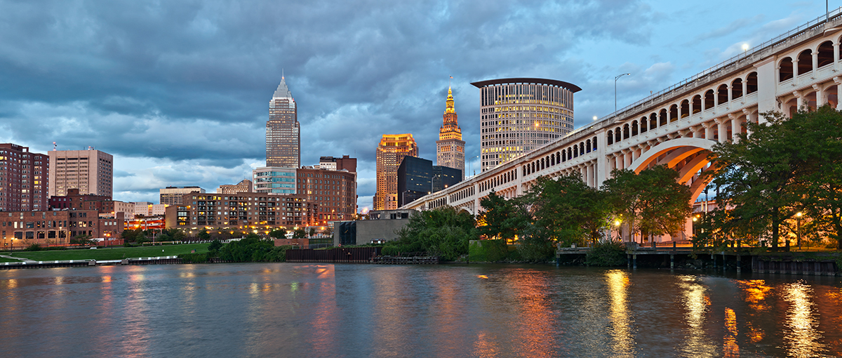 Photograph of Downtown Cleveland as Viewed from the Cuyahoga River